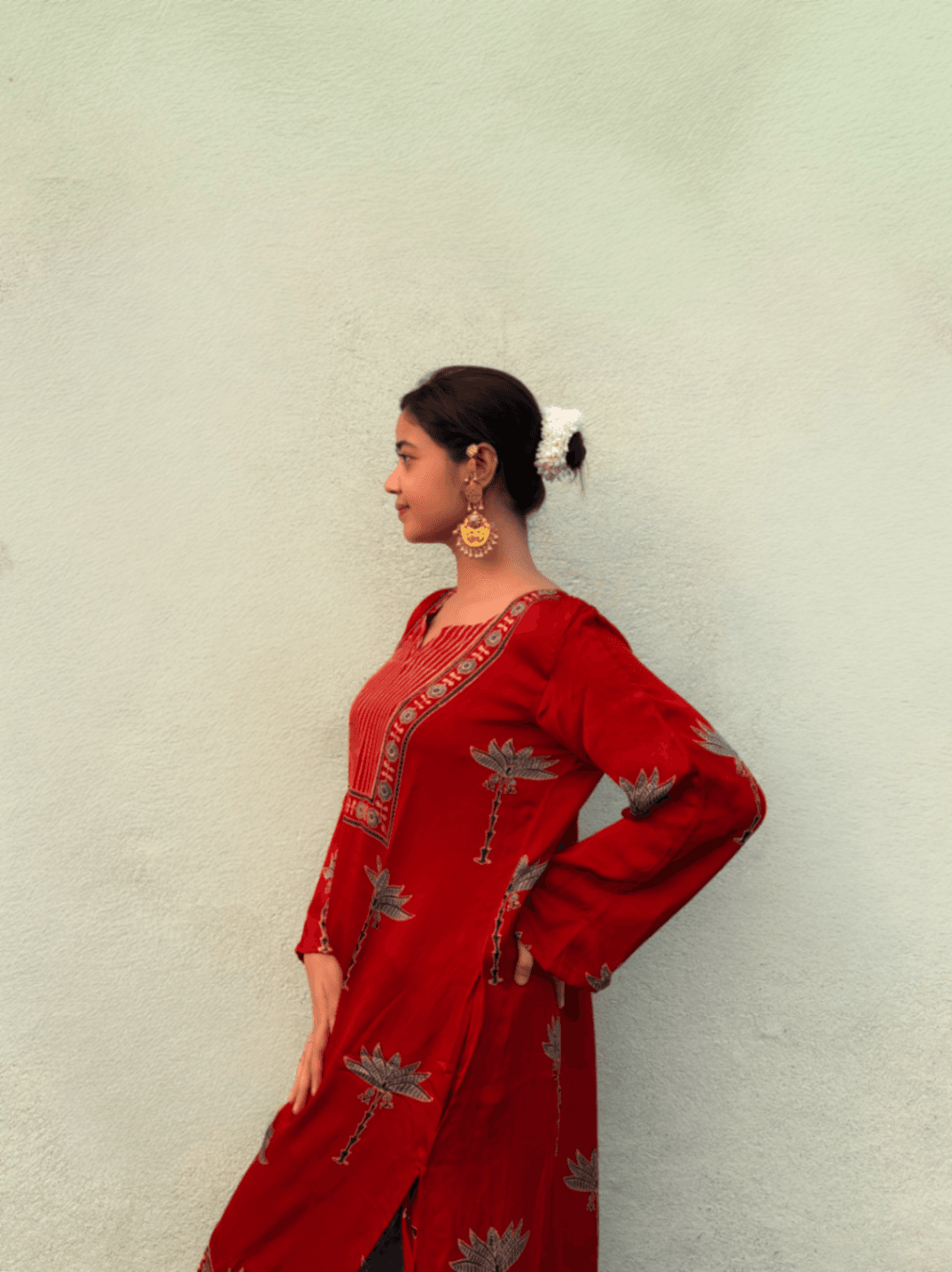 Ajrakh Anti- fit Long Top