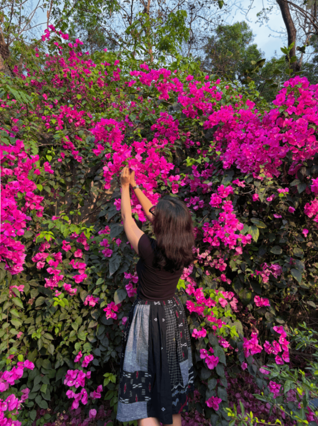 Jamdani- Ikkat Patch Midi Skirt thumbnail 3