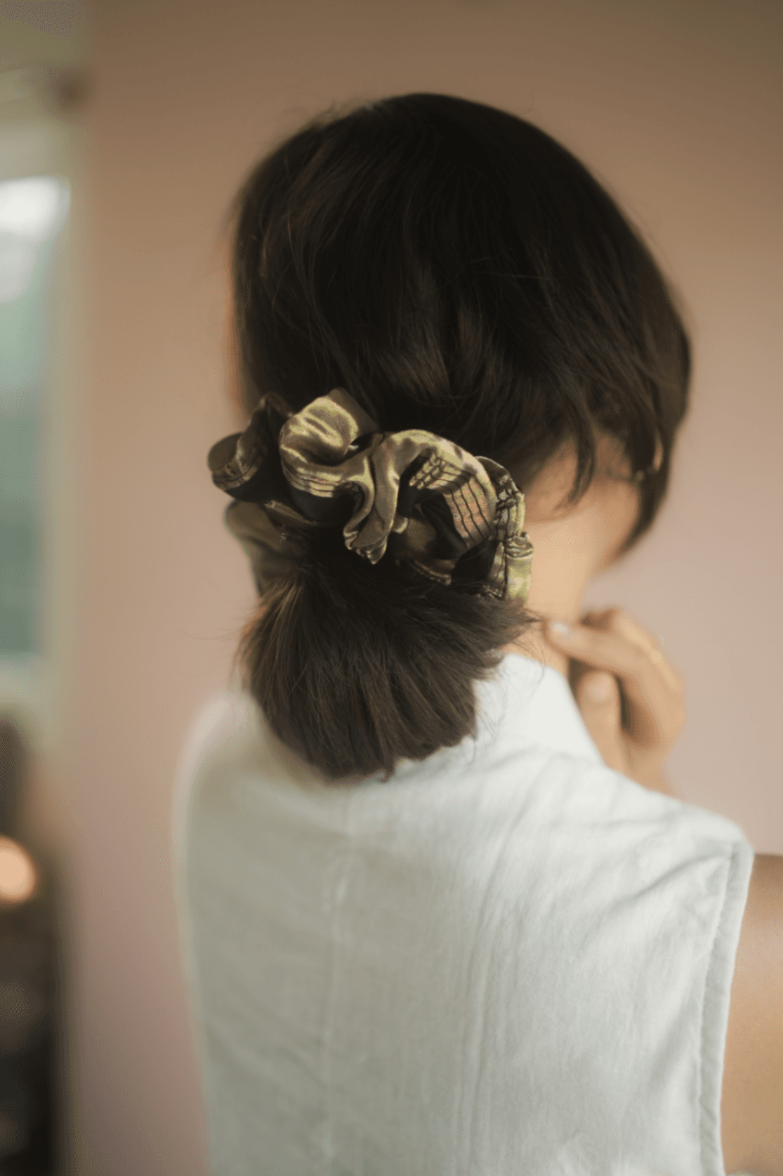 Golden Tissue Modal Scrunchy thumbnail 3