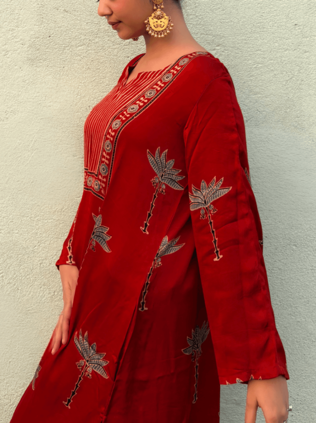 Ajrakh Anti- fit Long Top thumbnail 4