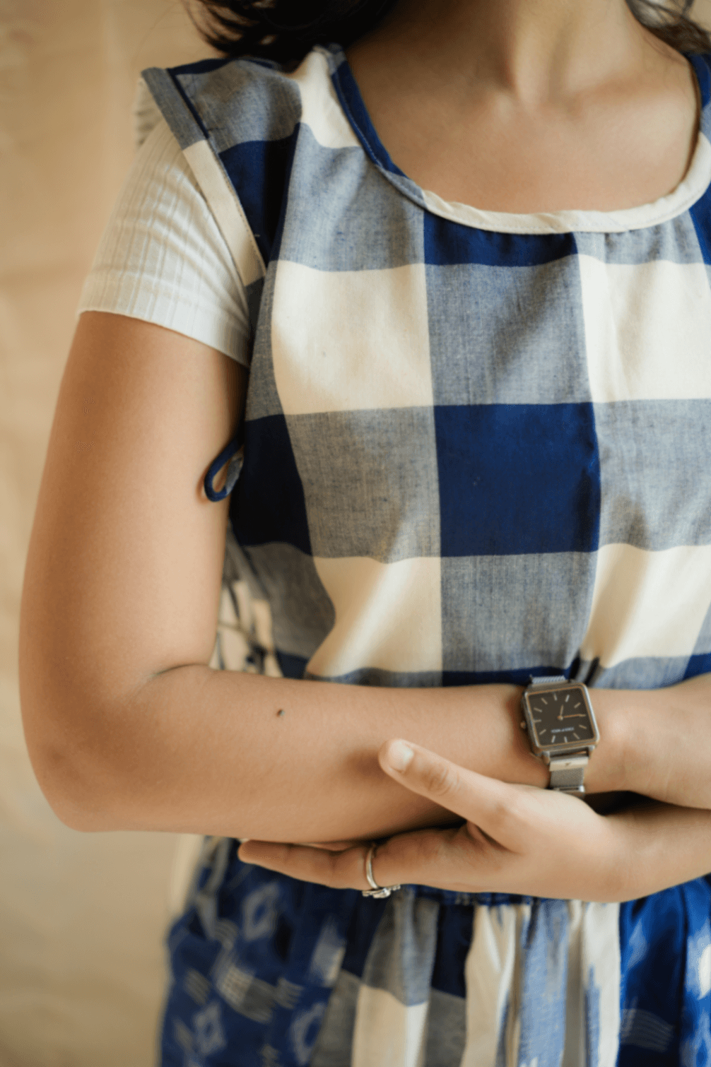 Double Ikkat Pochampally Checks Bib Vest