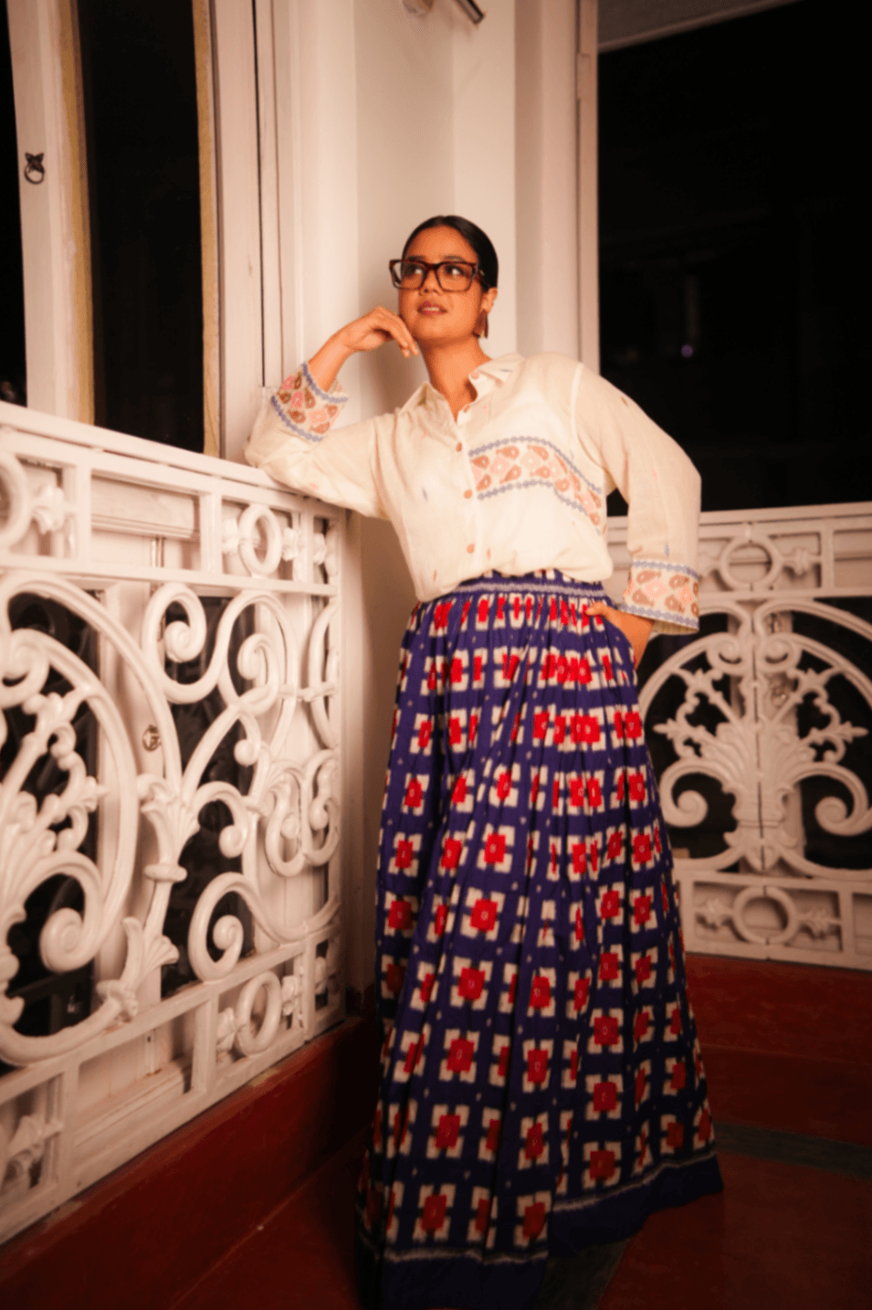 Double Ikkat Sambalpuri Skirt